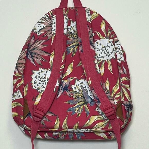 Roxy Stop & Share Red Isle Floral Backpack Bag - Picture 2 of 9